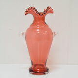 Art Czech glass vase, by Glasswork Novy Bor, 1950s