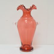 Art Czech glass vase, by Glasswork Novy Bor, 1950s