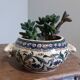 Hand painted Desvres style pot