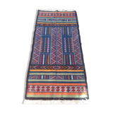 Carpet kilim blue in wool 97x198cm