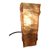 Amber molded glass wall lamp, 1960-70