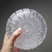 Grosse boîte en cristal de Bohème ciselé "Dentelle de la Reine" vintage