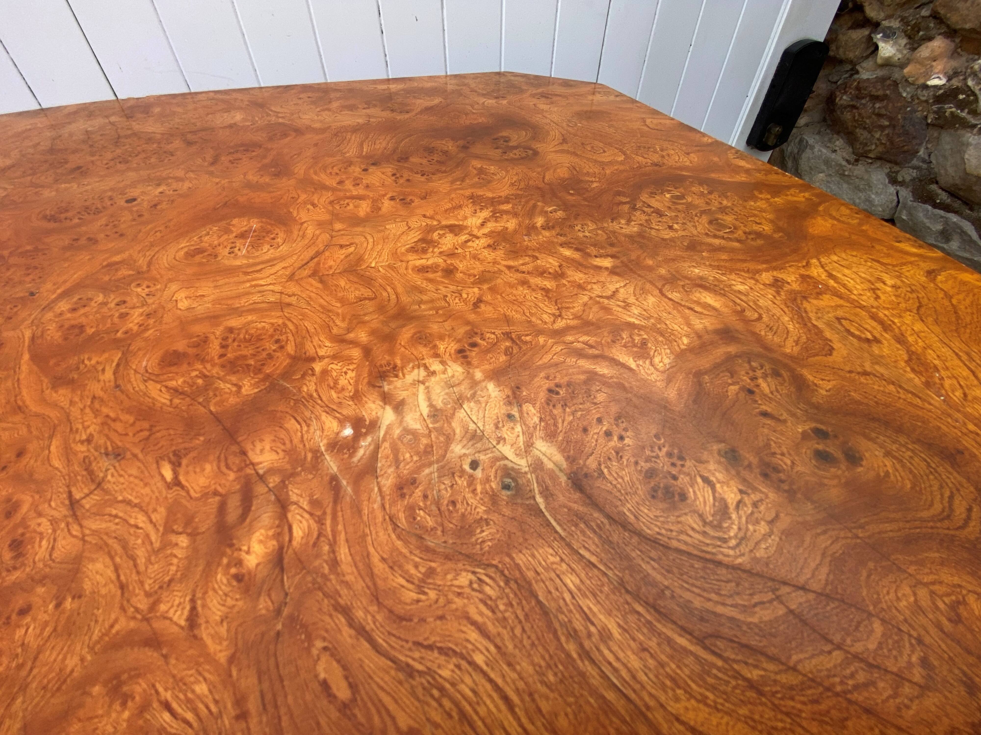 Elm burl coffee table/bar