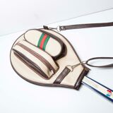 Blue Montana M505 racket with leather bag