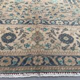 Vintage Turkish Rug 289x193 cm, Tribal Wool Carpet Large