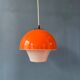 Suspension Space Age in orange and white acrylic glass