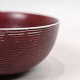 Ceramic Bowl Model 20.717 Made In Oxblood Colored Glaze By Axel Salto For Royal Copenhagen