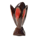 Handmade Orange and Brown Glazed Vallauris Ceramic Vase, France