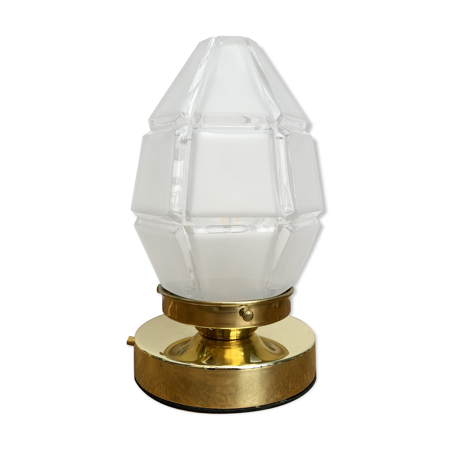 Lamp to lay vintage globe art deco in frosted glass