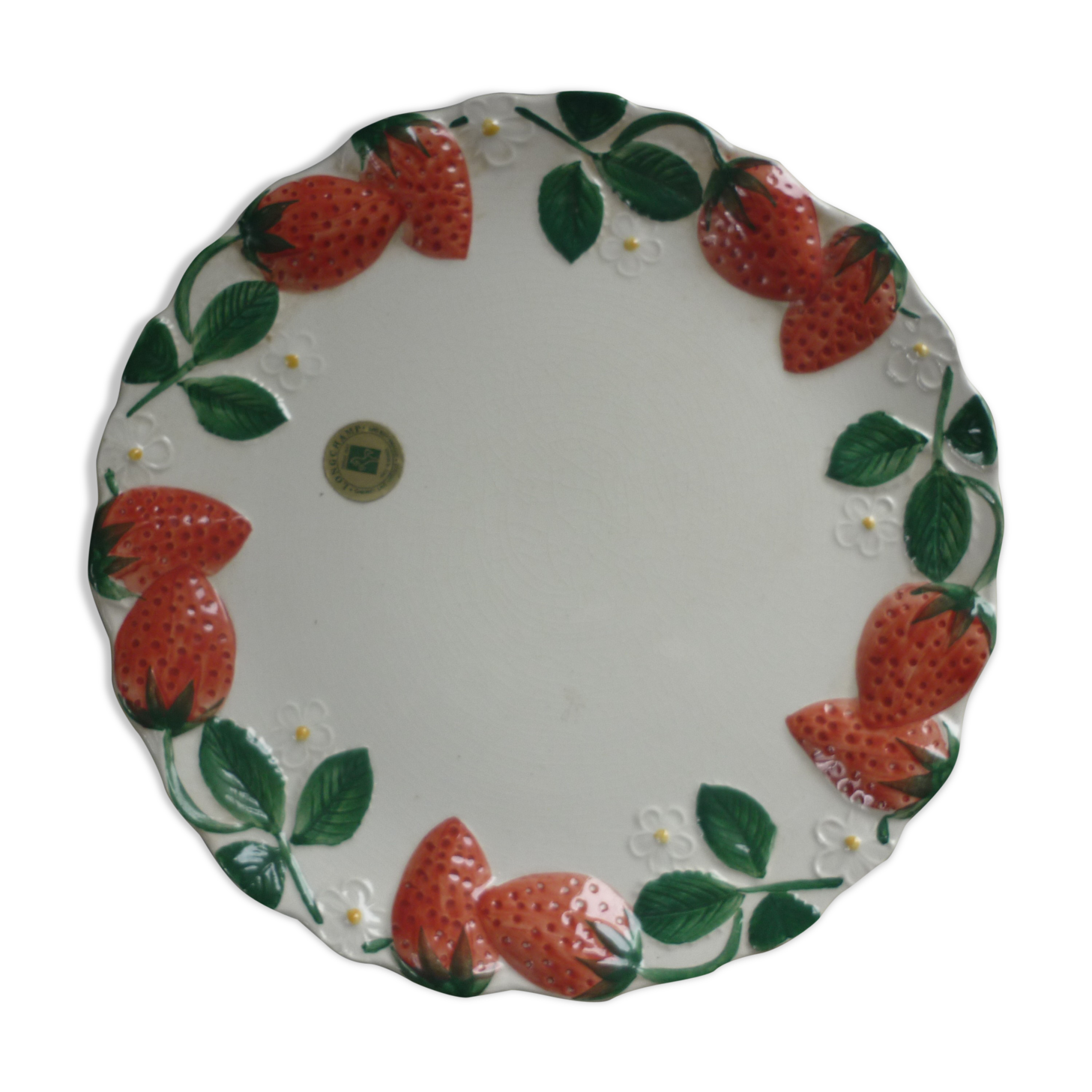 Strawberry decor dabbling plate