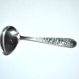 Vintage silver-plated metal porridge spoon, Donald Duck cutlery for children