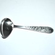 Vintage silver-plated metal porridge spoon, Donald Duck cutlery for children