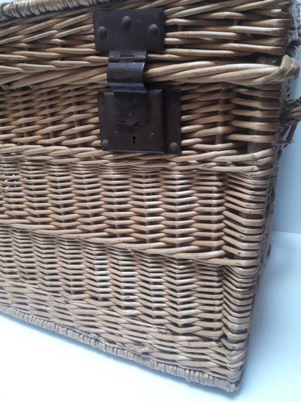 Wicker trunk L75xH53xD48 vintage