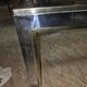 Chrome and gold metal coffee table by Romeo Rega from the 1970s.