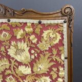 Écran de cheminée en bois et tapisserie, XIXème siècle