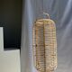Large lantern-shaped rattan pendant lamp H50 D24