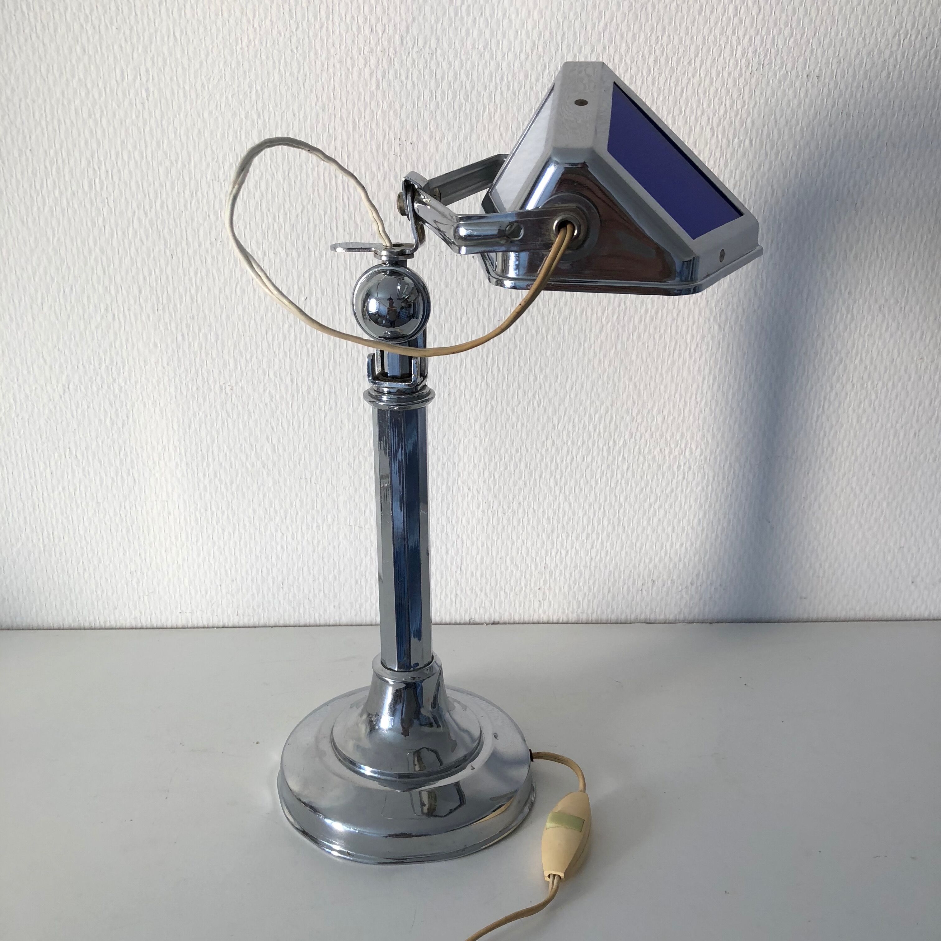 Lamp pirouett deco chrome 1930