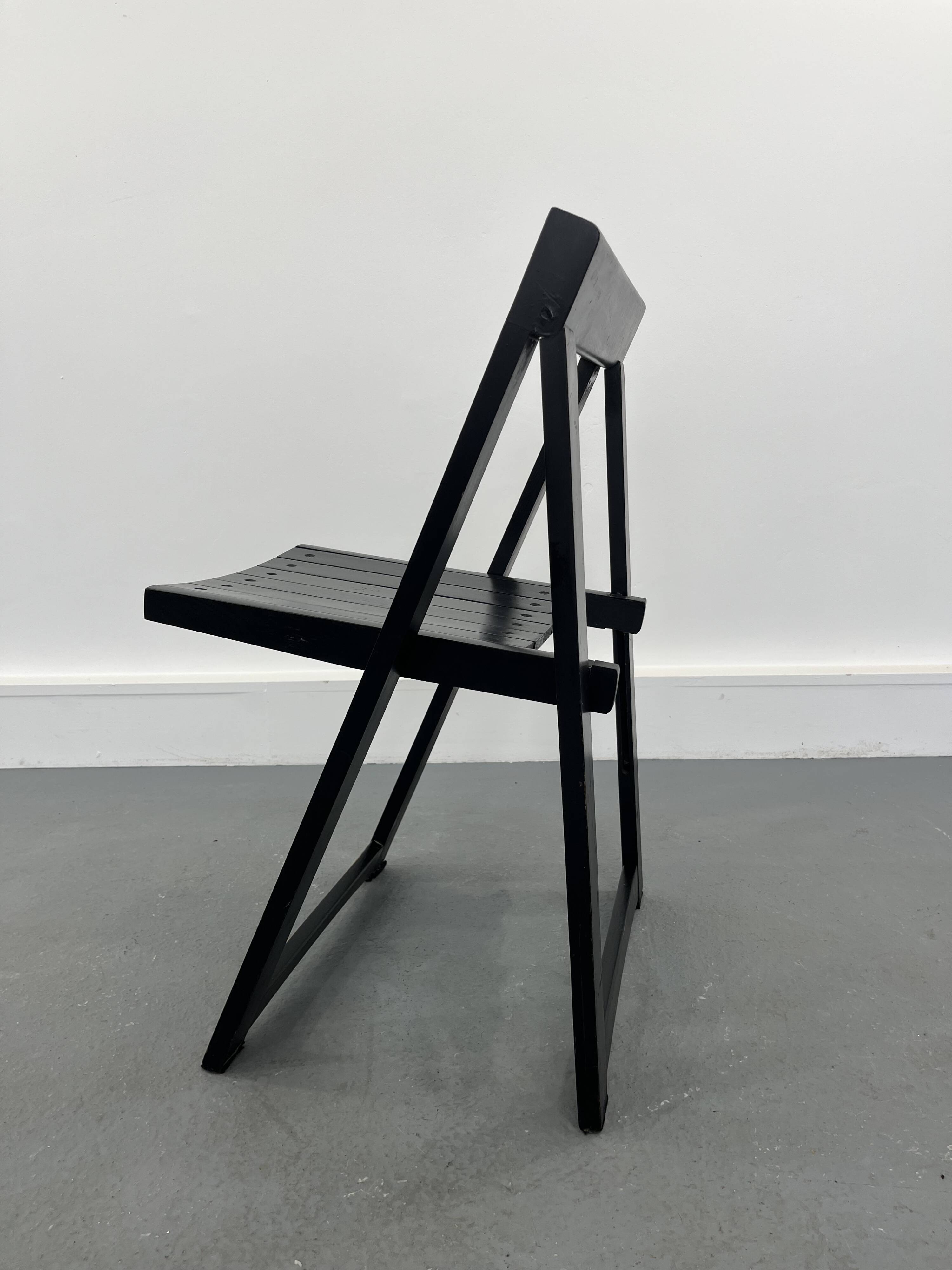 Chaise pliante en bois, années 1970
