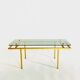 Brass coffee table and smoked glass, France 1960's