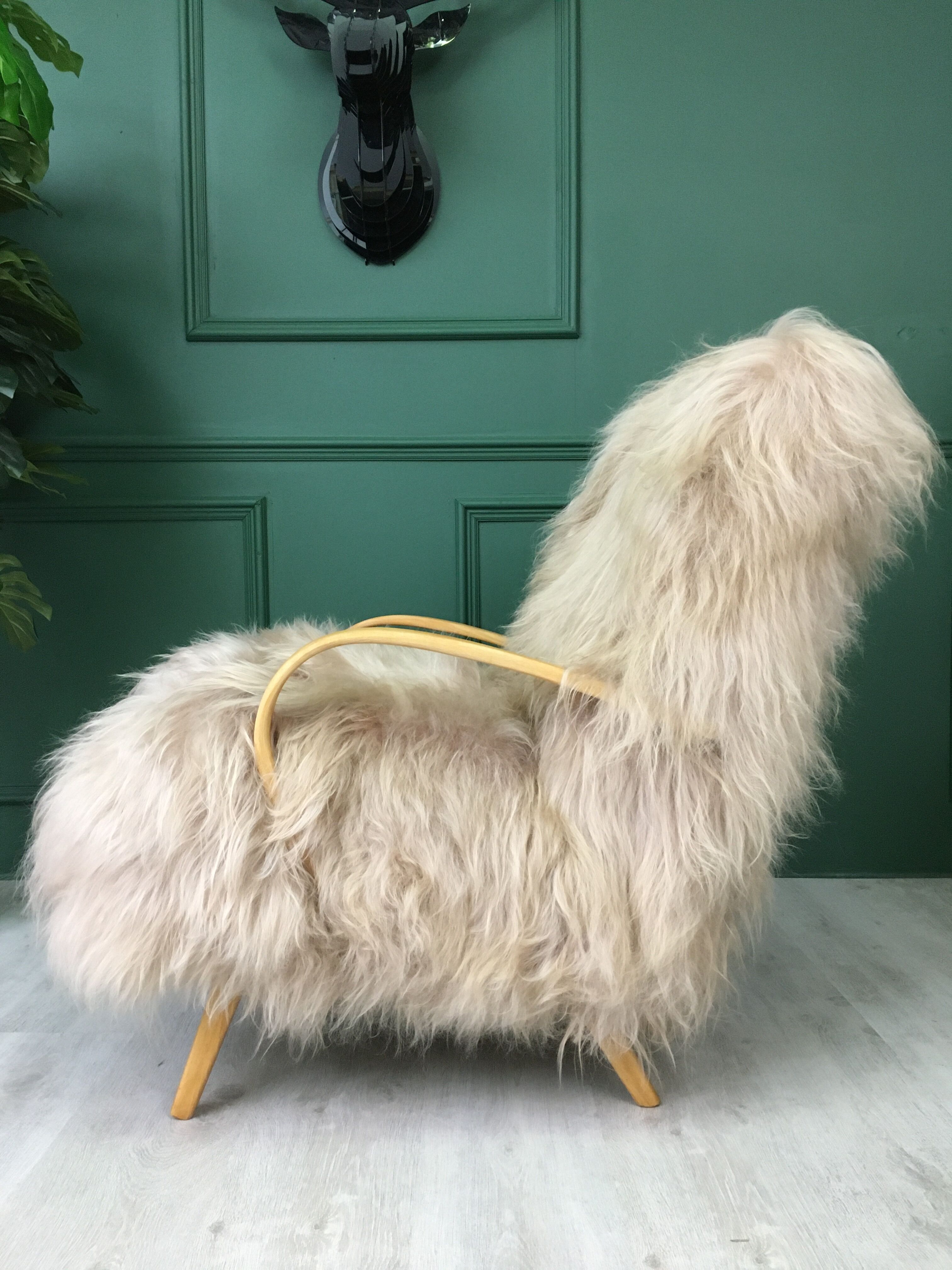 Fauteuil en peau de mouton