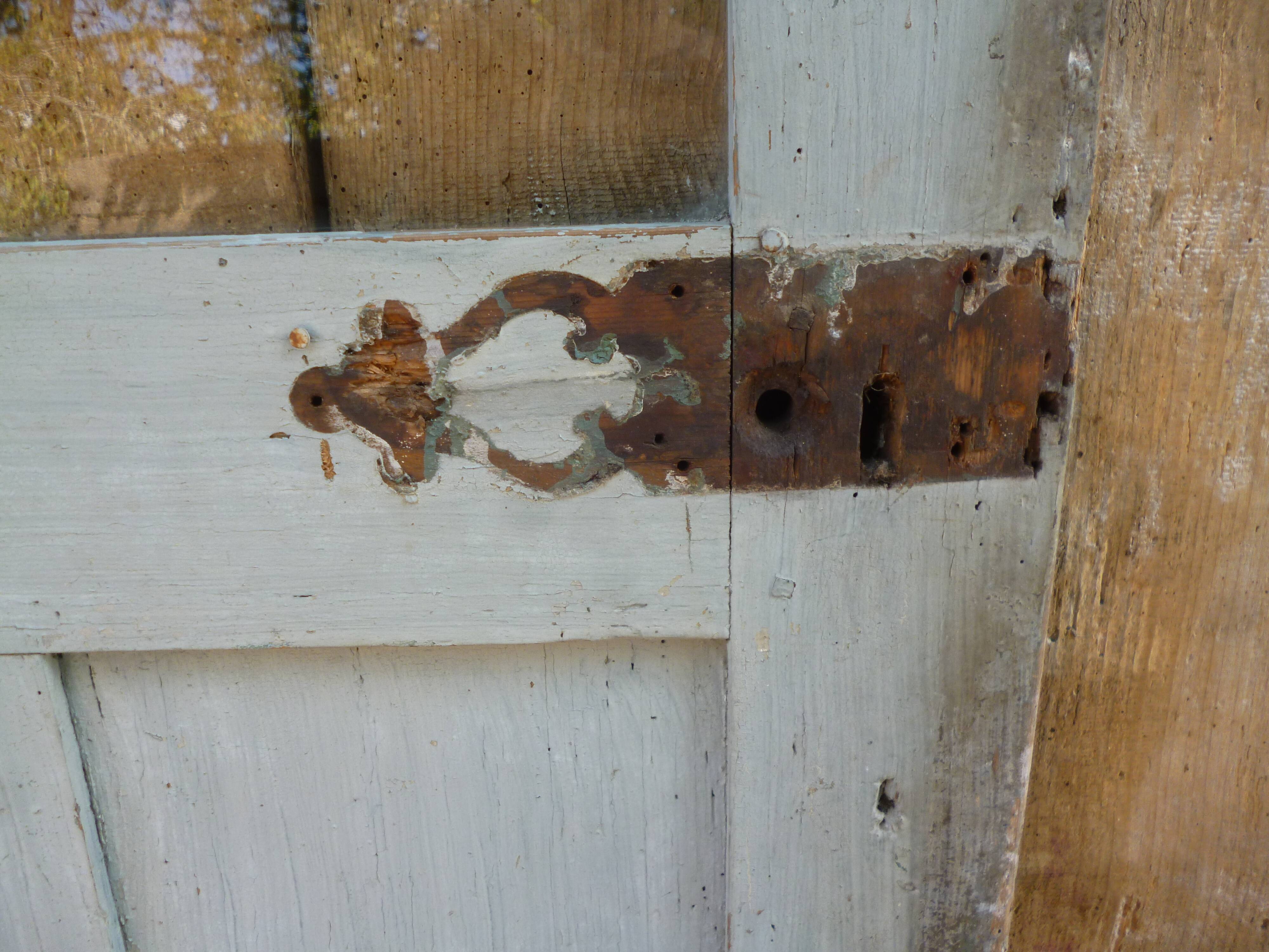 Old gray patina door