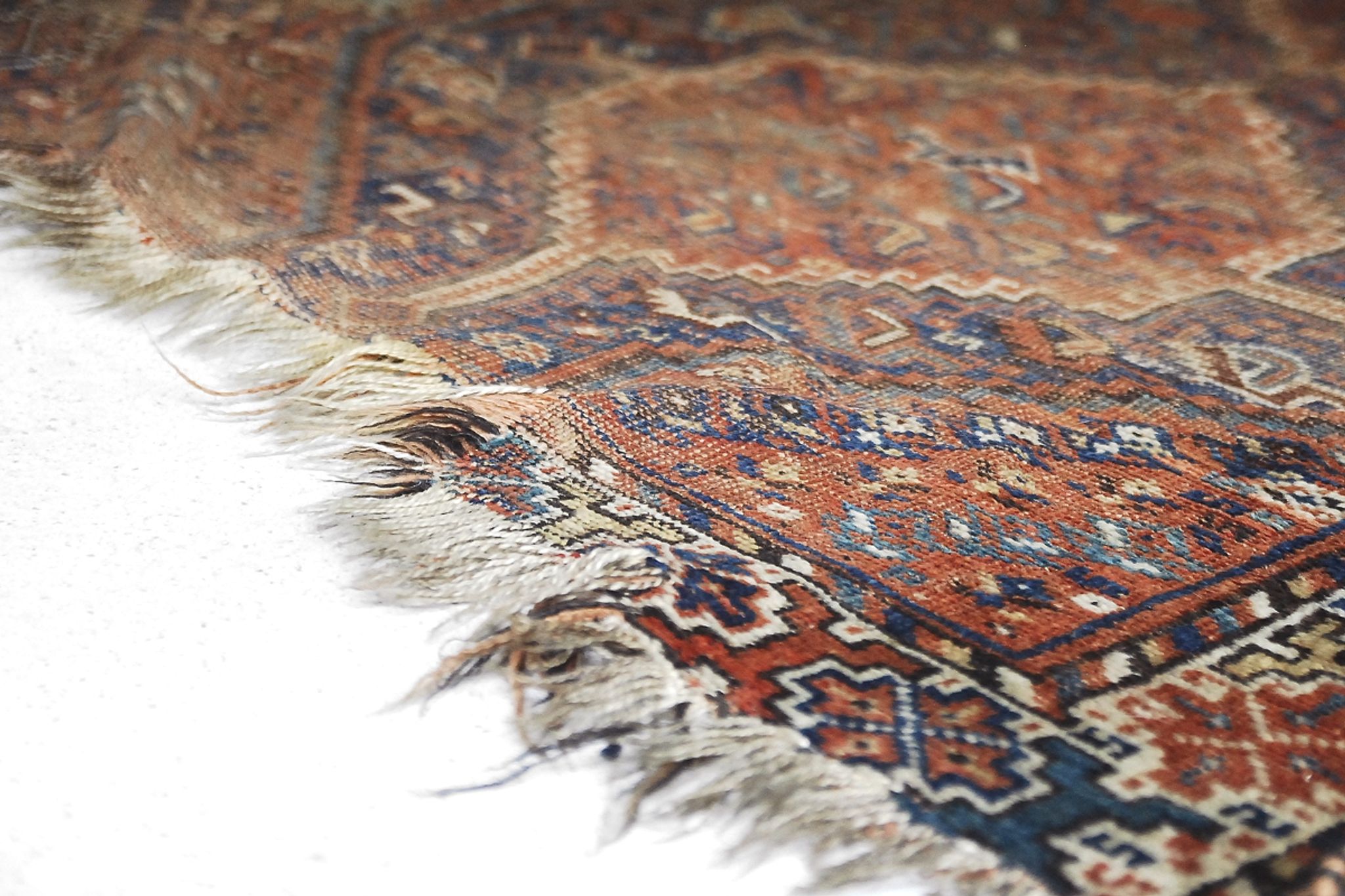 Tapis ancien tissé à la main, 1850 shiraz persan 150x110cm
