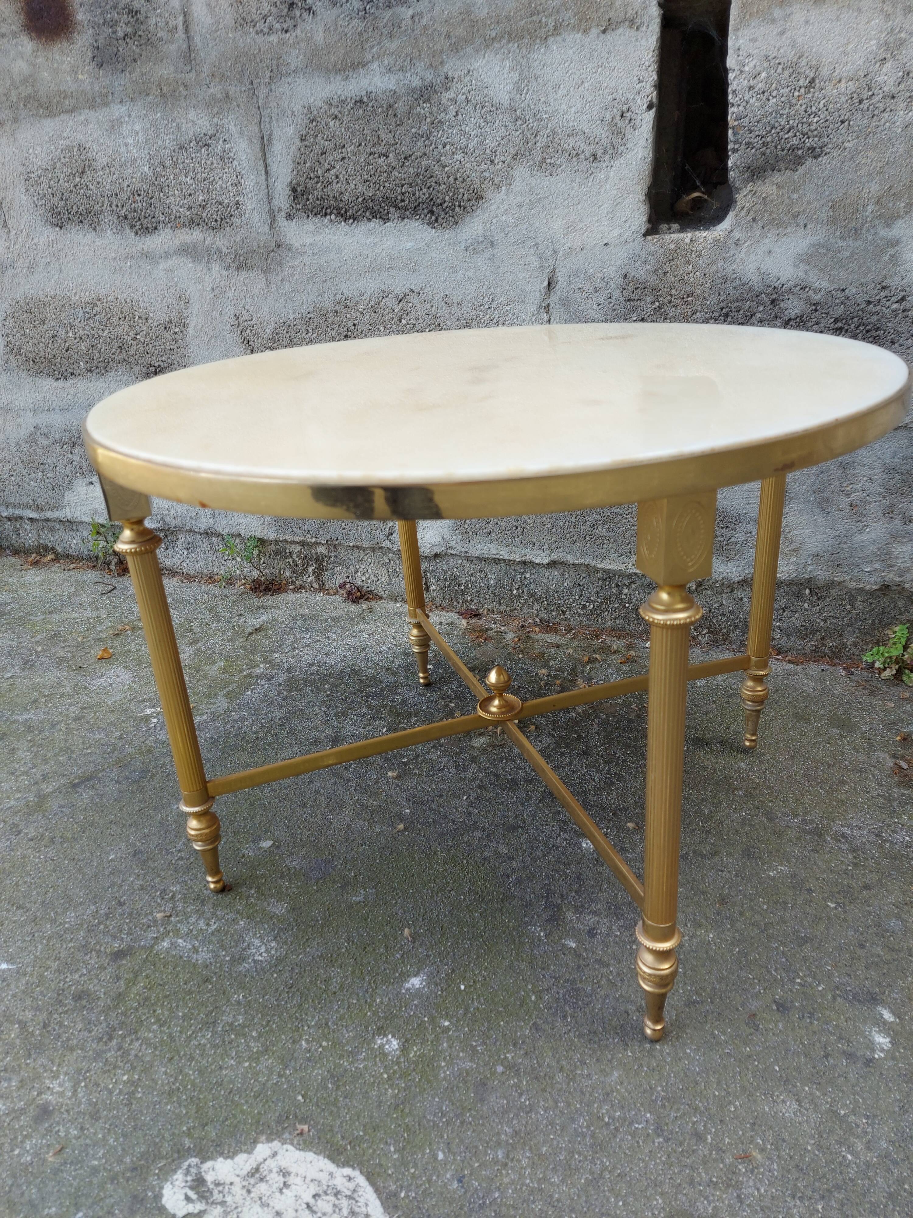 Vintage gold brass coffee table