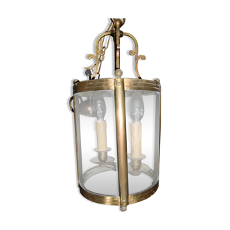 Cylindrical brass lamp