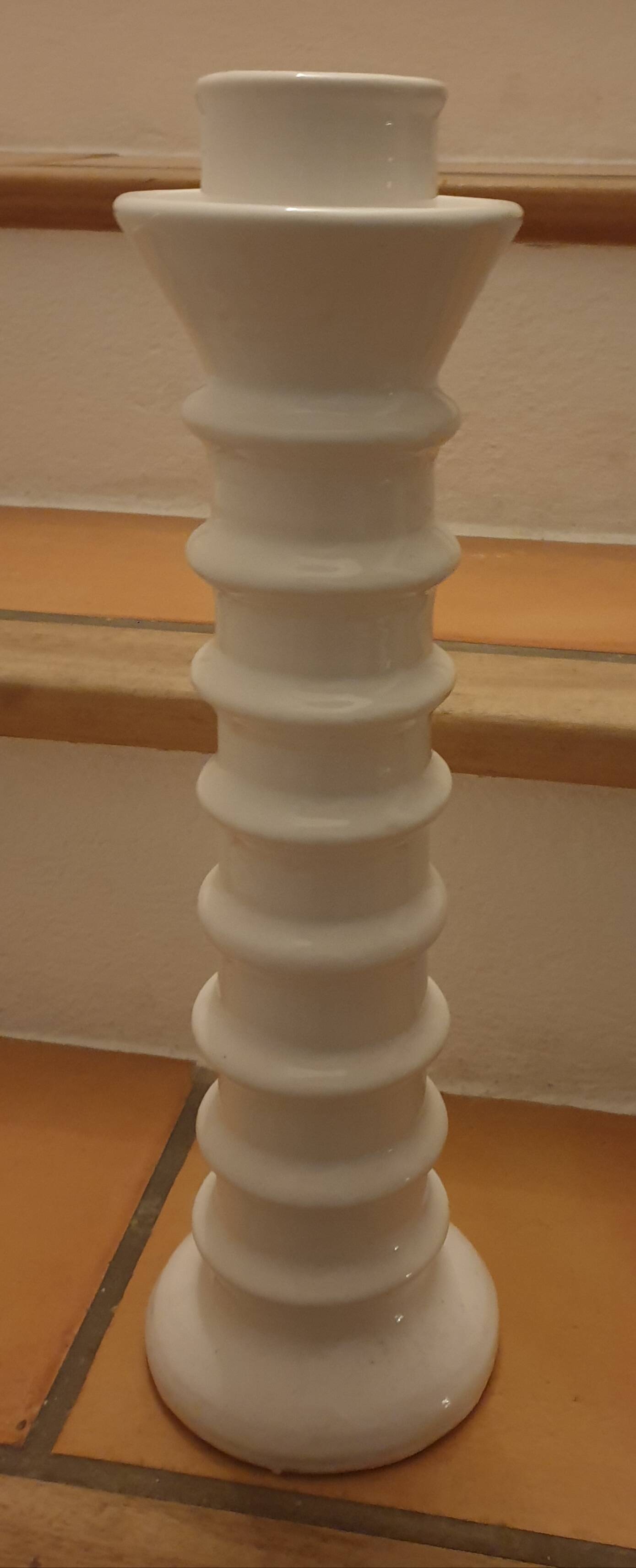 Large ceramic candle holder