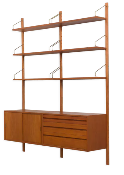 Scandinavian modular bookcase solid wood
