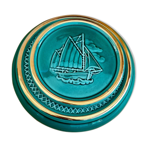 Boîte en céramique - turquoise