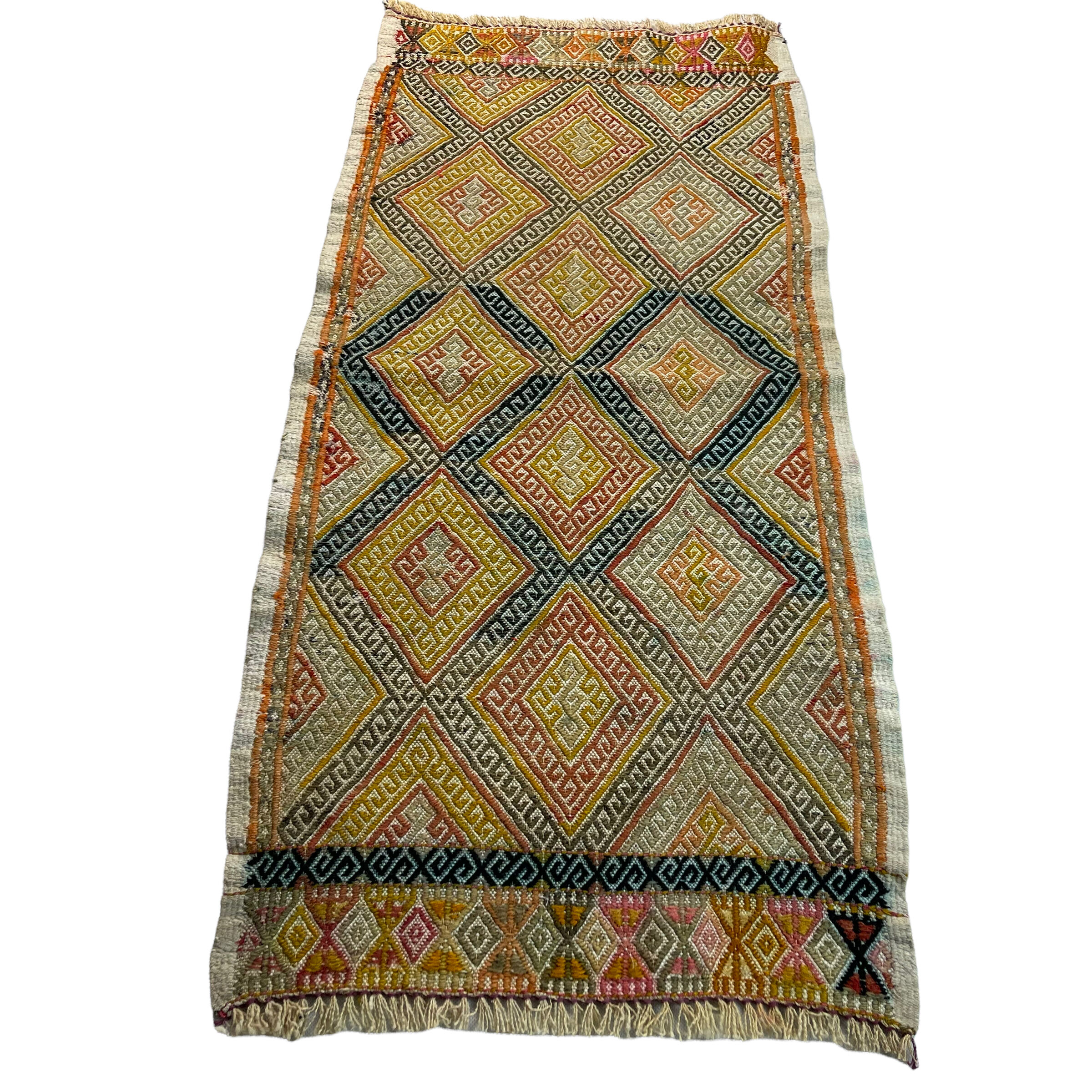 Vintage turkish kilim rug 99 x 45 cm