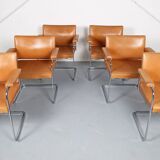Set of 6 De Sede RH 305 Dining Chairs by Robert Haussmann in Cognac Leather