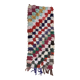 Tapis Marocain Boucherouite coloré - 74 x 185 cm