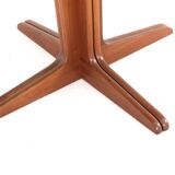 Round 3x extendable dining table 'Hampen' - danish teak mid century modern