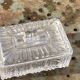 Transparent mold glass box with lid, vintage