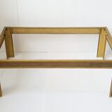 Coffee table in bronze & smoked glass 1970