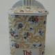 Set 4 spice pots old floral decoration