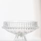 Vintage transparent crystal glass decorative plate, Italy, 1960s.