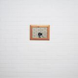 vintage pine small rectangular mirror