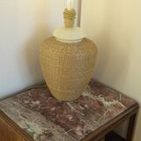 Ceramic lamp foot and vegetable fiber