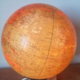 Earth globe, world map, glass and marble