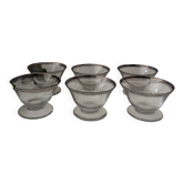 Dessert Coupes met zilverkleurige rand