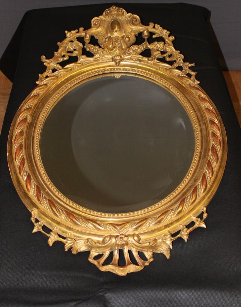 Miroir ovale Napoléon III 56x92cm