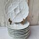 Nine Bavarian porcelain oyster plates