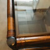 Bamboo coffee table and smoked glass
