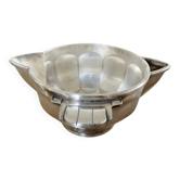 Art Deco silver-plated sauce boat with hallmark, 1920s-30s.