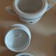 Coffee set in earthenware of Saint Amand décor Touraine eight cups