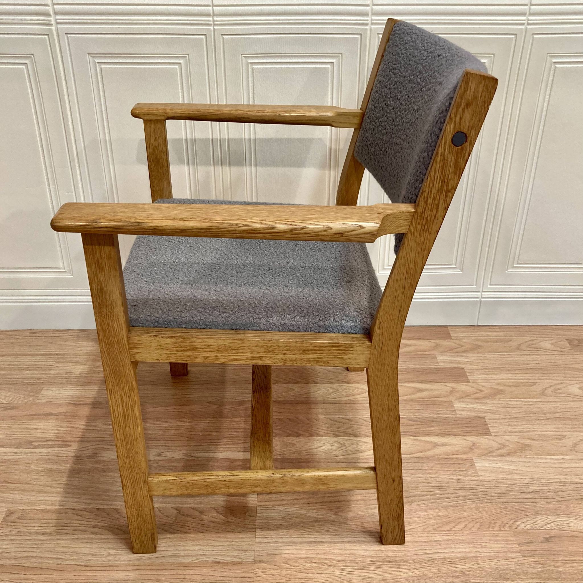 A PAIR OF ARMCHAIRS STAMPED "HANS WEGNER" 1960.