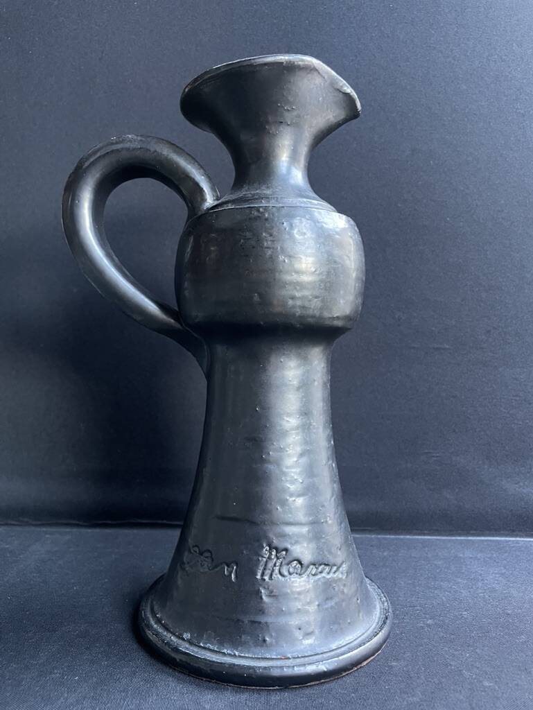 Terracotta pitcher signed Jean Marais - Vallauris
